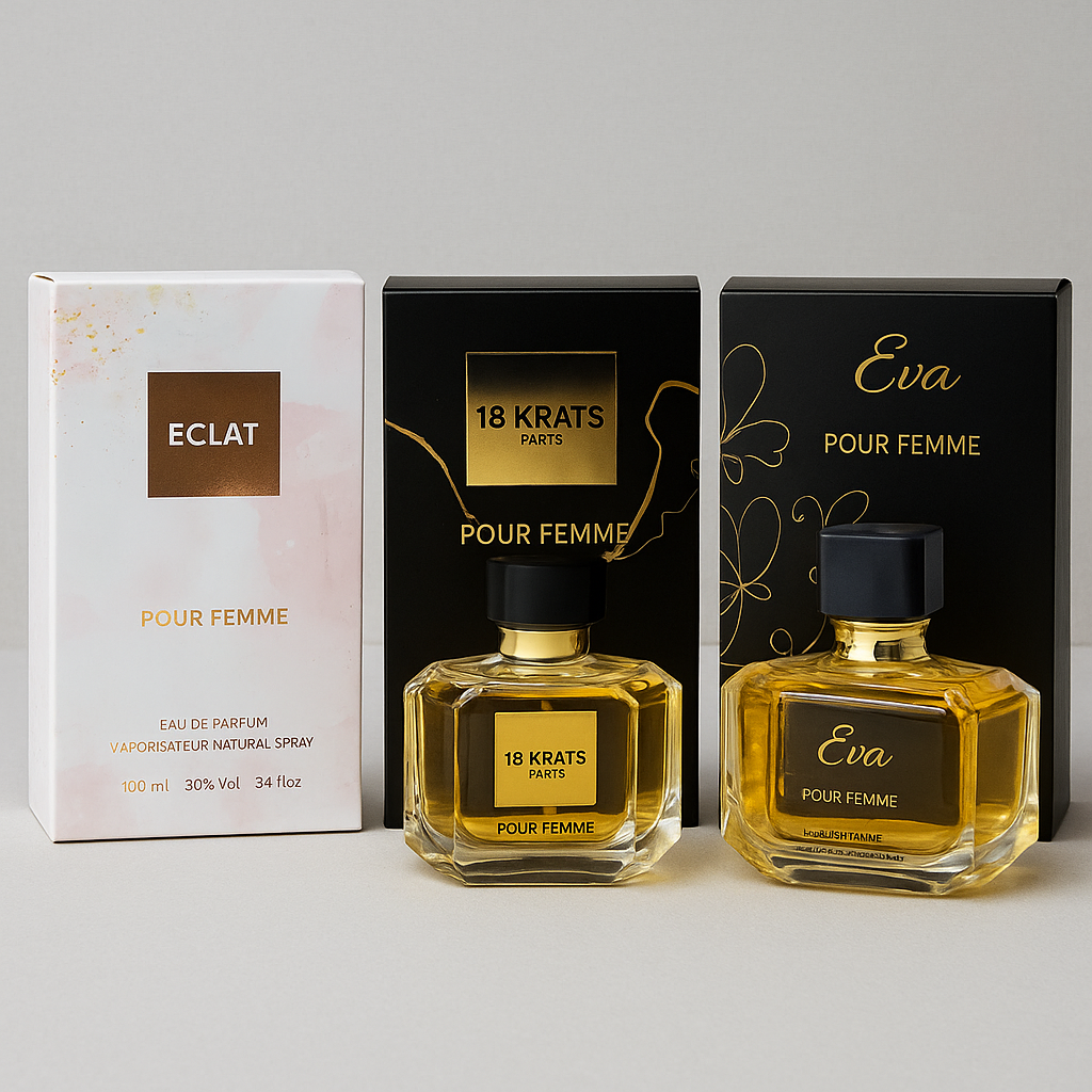 Pack de 3 Perfumes para Mujer u Hombre – Set de Regalo