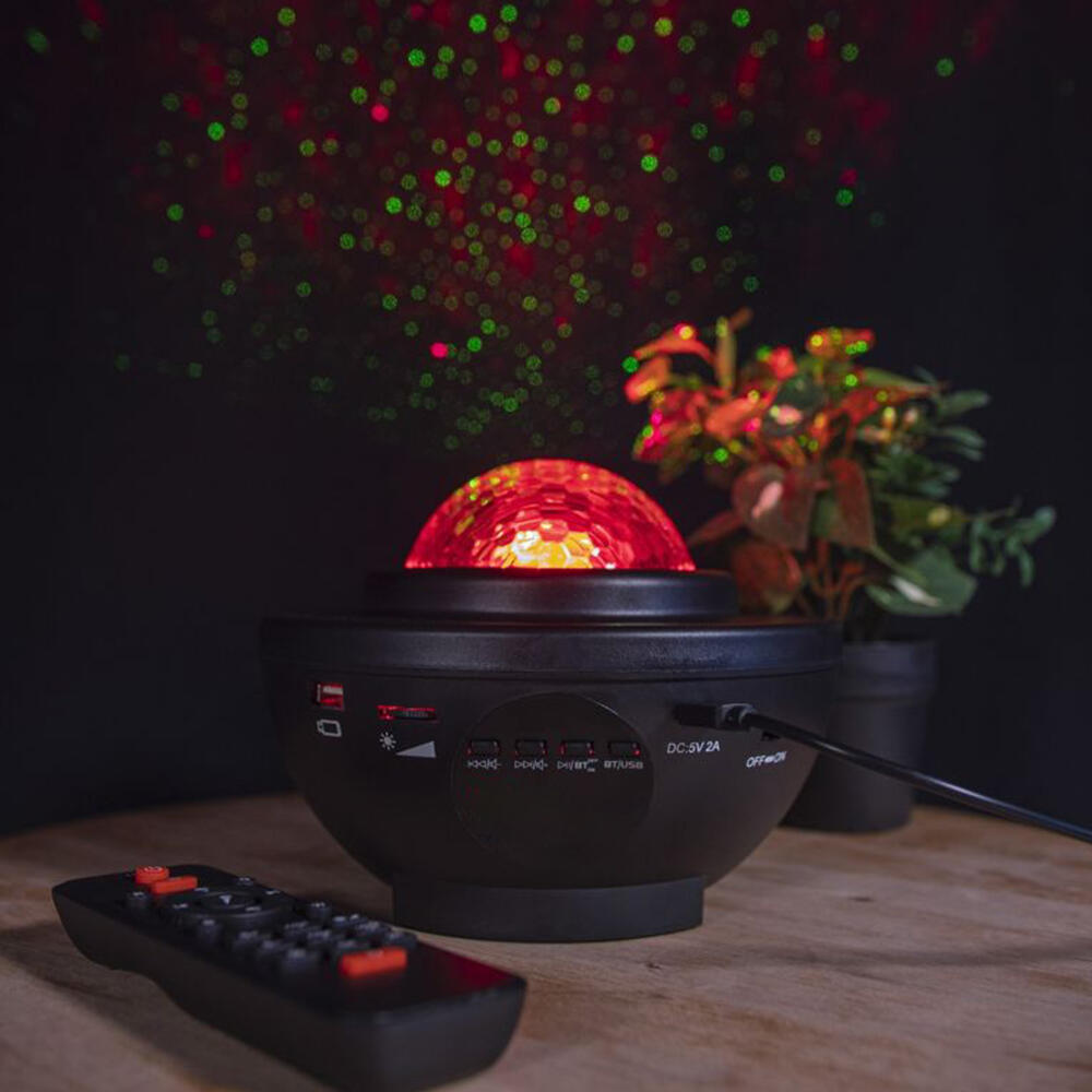 Proyector de Estrellas Galaxia LED con Altavoz Bluetooth, Mando y Temporizador – Luz Nocturna