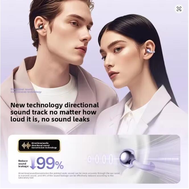 Auriculares Inalámbricos de Clip Bluetooth 5.4 – Morado, 4 h de Autonomía
