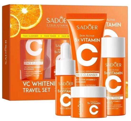Set de Viaje Cuidado Facial con Vitamina C y Niacinamida – Sadoer
