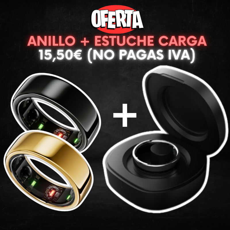 Anillo Inteligente AuraPro con Estuche de Carga – Talla 10