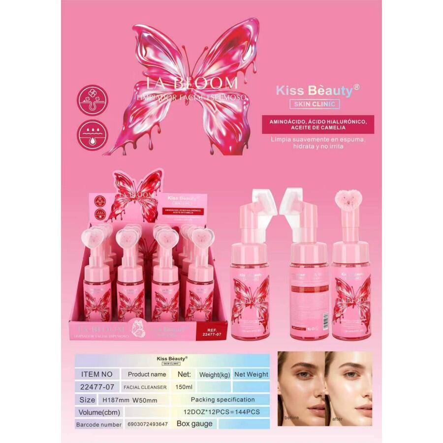 Limpiador Facial en Espuma con Cepillo de Silicona 150 ml – Kiss Beauty La Bloom