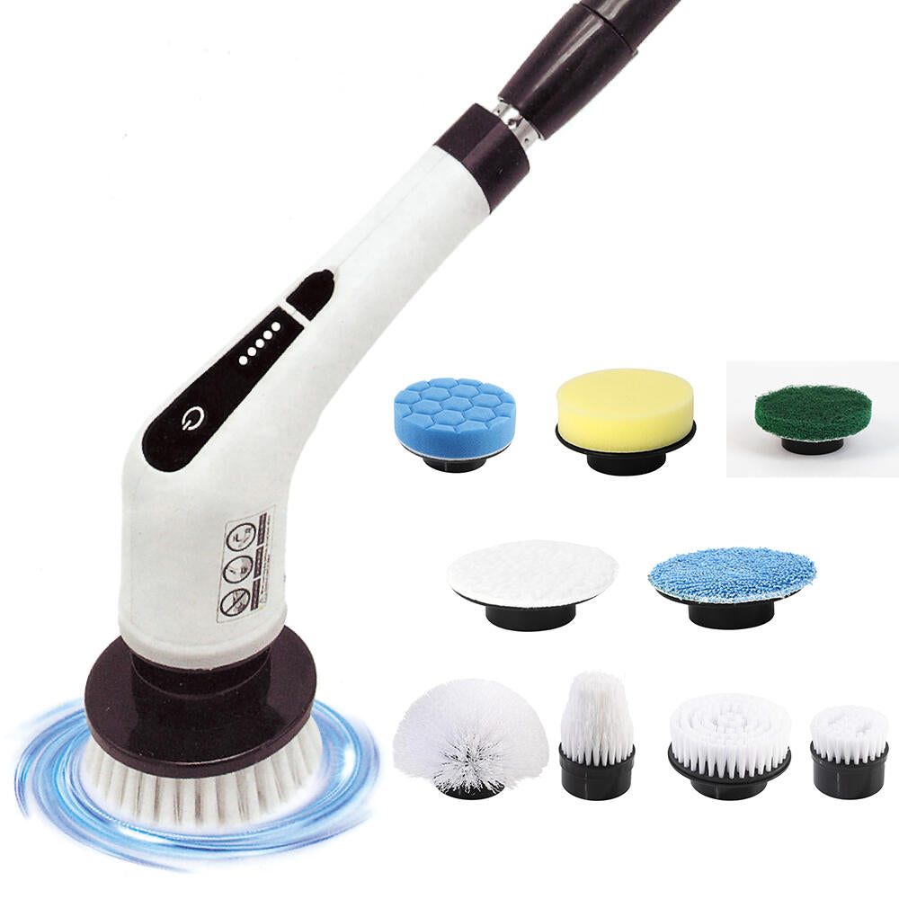 Cepillo Eléctrico de Limpieza Inalámbrico 9 en 1 con Mango Extensible 100 cm