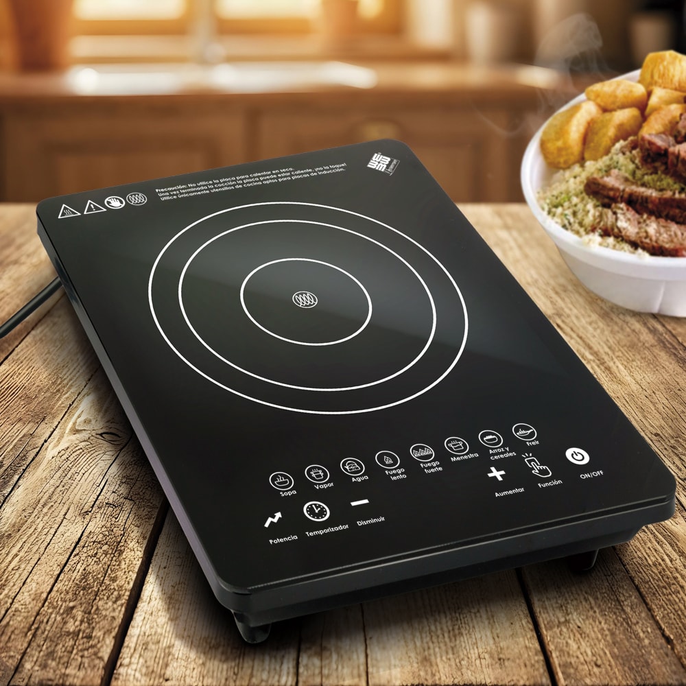 Placa de Inducción Portátil 1500 W – Panel Táctil, 8 Programas y Temporizador 3 h